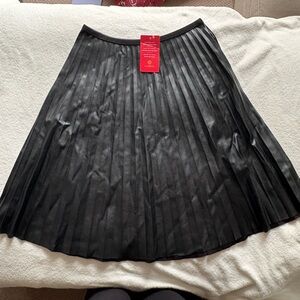 Matty M Charcoal A-Line Pleated Skirt
